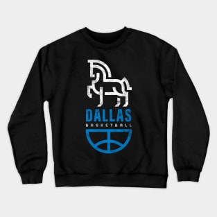 Cool Modern Blue Dallas Mavericks Basketball fan gift Crewneck Sweatshirt